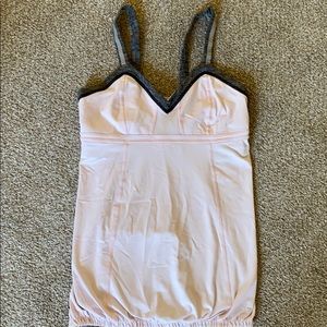 Lululemon Top, Light Pink with Gray, Size 6